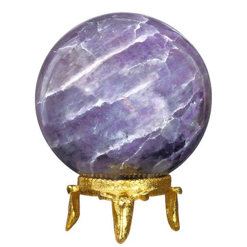 Amethyst Sphere Feng Shui Crystal Ball With Stand & Scrying Ball