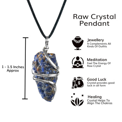 Sodalite Pendant Necklace - Sodalite Healing Crystals - Sodalite Energy - Size 1-1.5 Inches