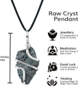Hematite Pendant Necklace - Hematite Crystal Pendant - Hematite Healing - Size 1-1.5 Inches