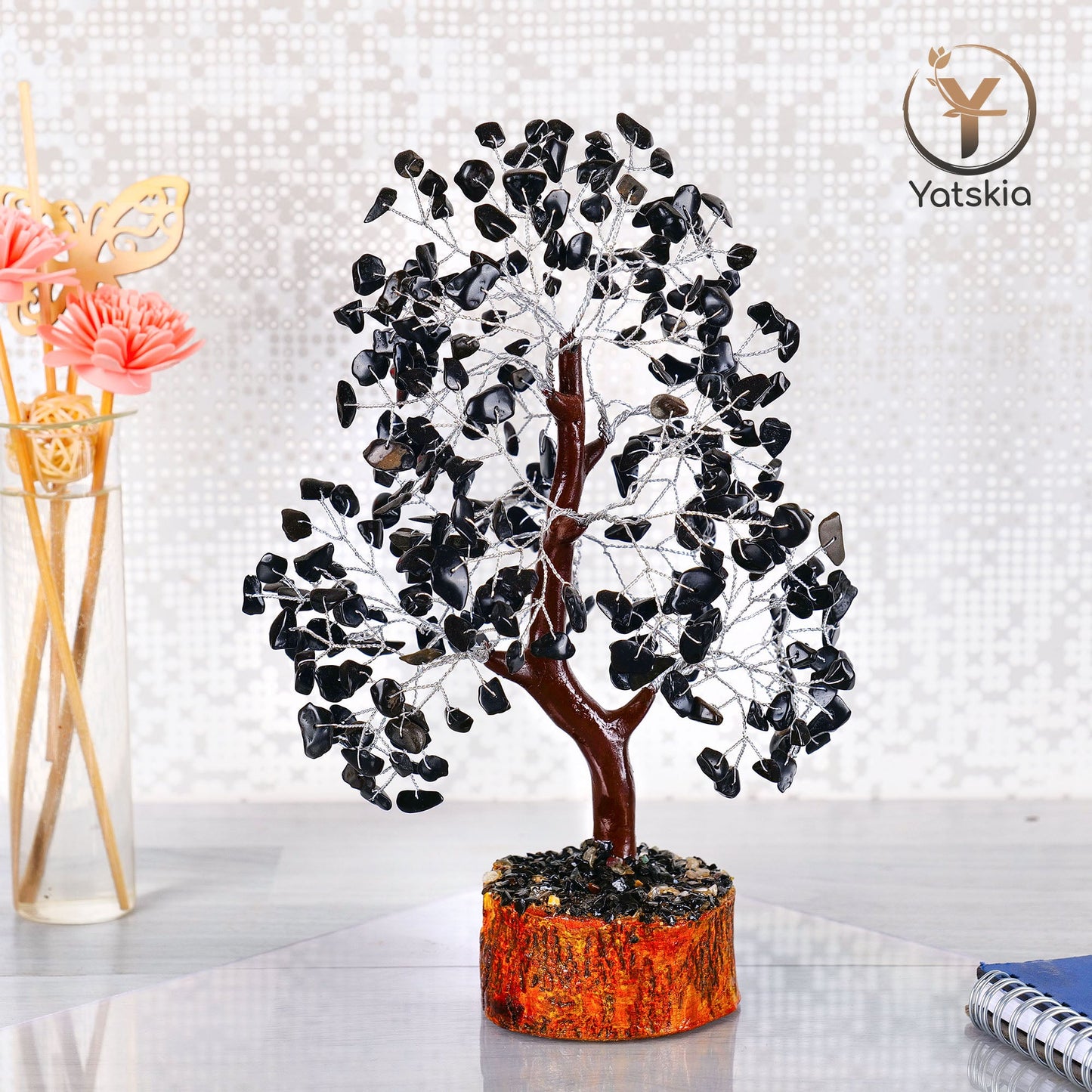 Black Tourmaline Crystal - Black Crystal Tree - Crystals and Gemstones - Good Luck Gifts