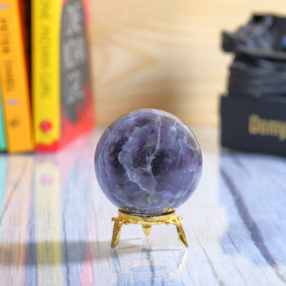 Amethyst Sphere Feng Shui Crystal Ball With Stand & Scrying Ball