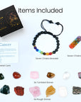 Cancer Zodiac Gift, Birthstone Healing Crystal Kit for Women/ Man