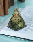 Labrdorite Crystal Pyramid For Meditation With Copper CoilLabrdorite Crystal Pyramid For Meditation With Copper Coil