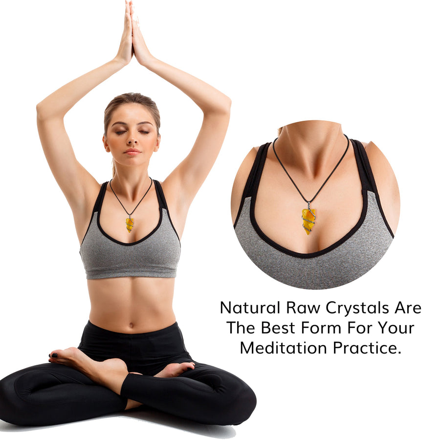 Yellow Aventurine Stone - Healing Pendant - Raw Crystal Pendant - Size 1-1.5 Inches