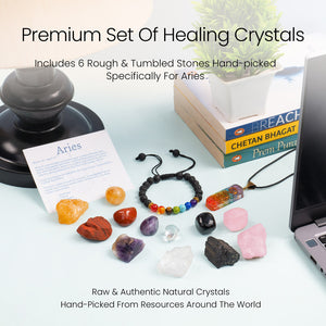 Aries Zodiac Crystal Birthstone Kit and Gifts for Women/men