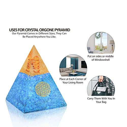 Blue Aquamarine Pyramid Energy Generator – Orgonitecrystals