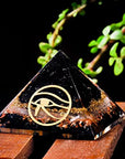 Black Tourmaline Orgonite Crystal Pyramid for Positive Energy