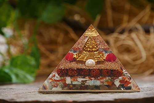 Shri Yantra Spiritual Orgonite Pyramid for Wealth & Healaing