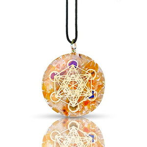 Yellow Aventurine Gemstone Orgonite Pendant for Women