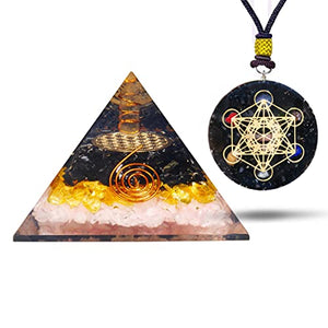 Triple Protection Crystal Pyramid for Heaing and Positivity