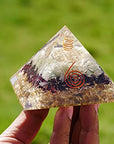Triple Protection Crystal Orgonite Pyramid for Positive Energy