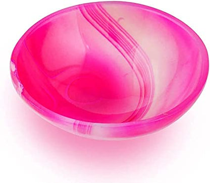 Elegant Beauty: Pink Onyx Crystal Bowl for Stones