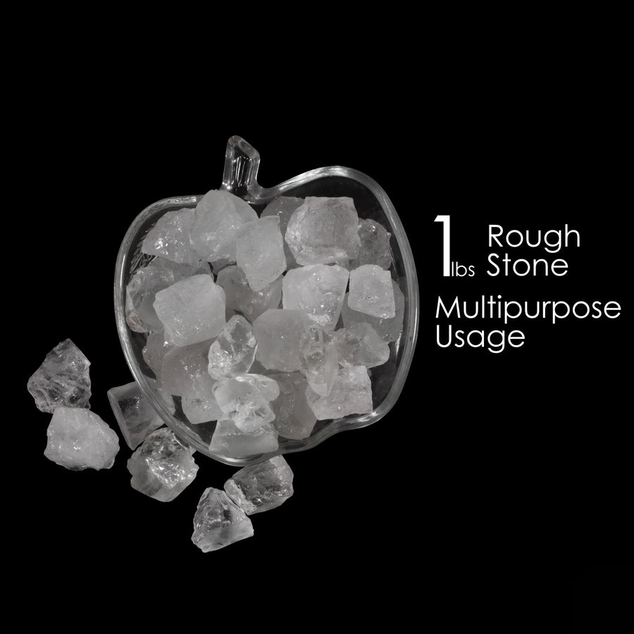 1 Lb Raw Clear Quartz Crystal - Unpolished Stone - White Quartz Crystal Raw - Raw Gemstones For Tumbling