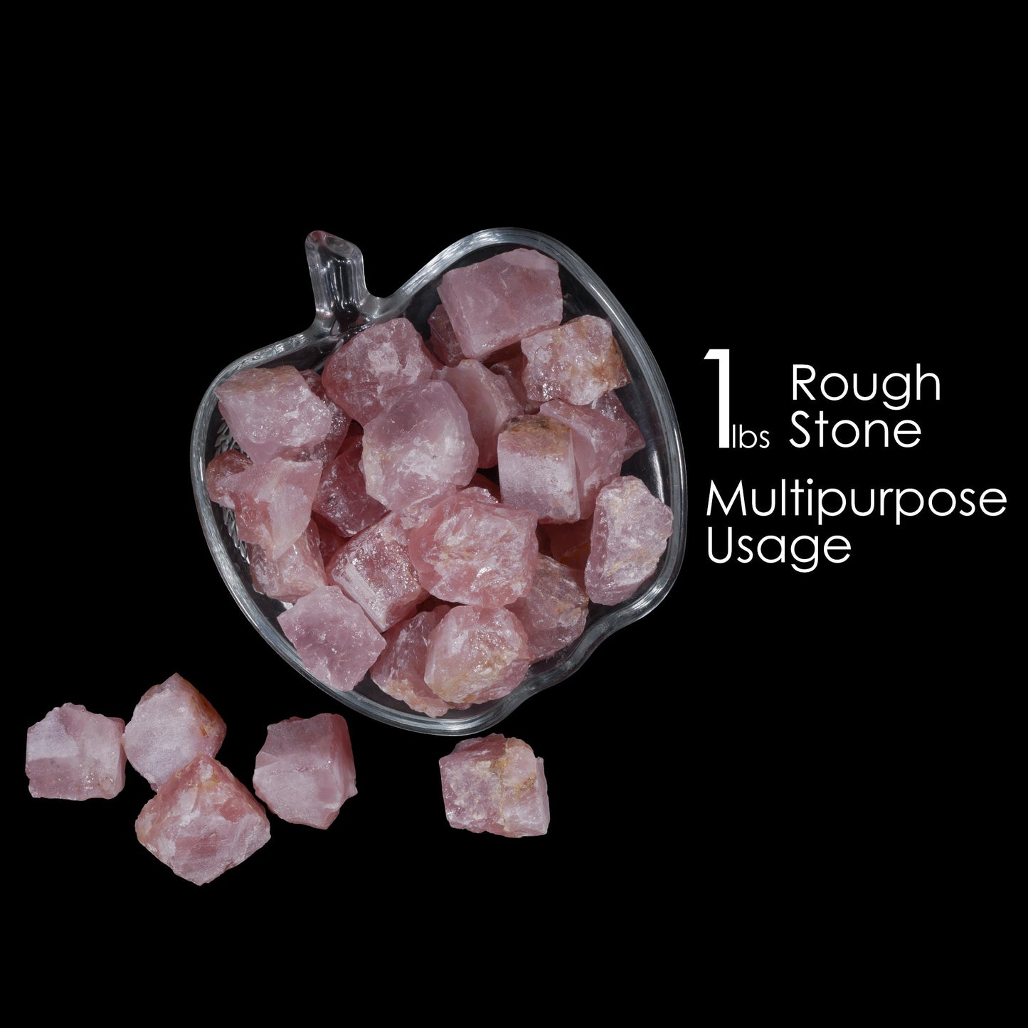 1 Lb Unpolished Rose Quartz - Raw Rose Quartz - Crystal Rose Gift - Rough Quartz Crystal