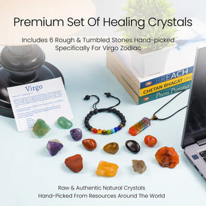 Virgo Zodiac Crystal Kit, Birthstone Healing Stones Horoscope Gift