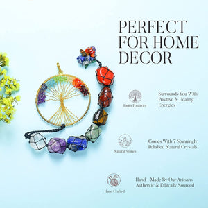Chakra Gemstone Wall Hanging - Healing Crystal Wall Decor - Crystal Ornament