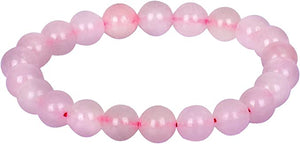 Rose Quartz Healing Crystal Unisex Bracelet for Love