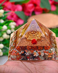 Shri Yantra Spiritual Orgonite Pyramid for Wealth & Healaing