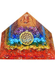 7 Chakra Orgonite Pyramid for Healing & Positive Energy