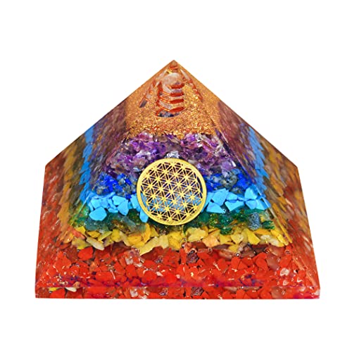 7 Chakra Orgonite Pyramid for Healing & Positive Energy