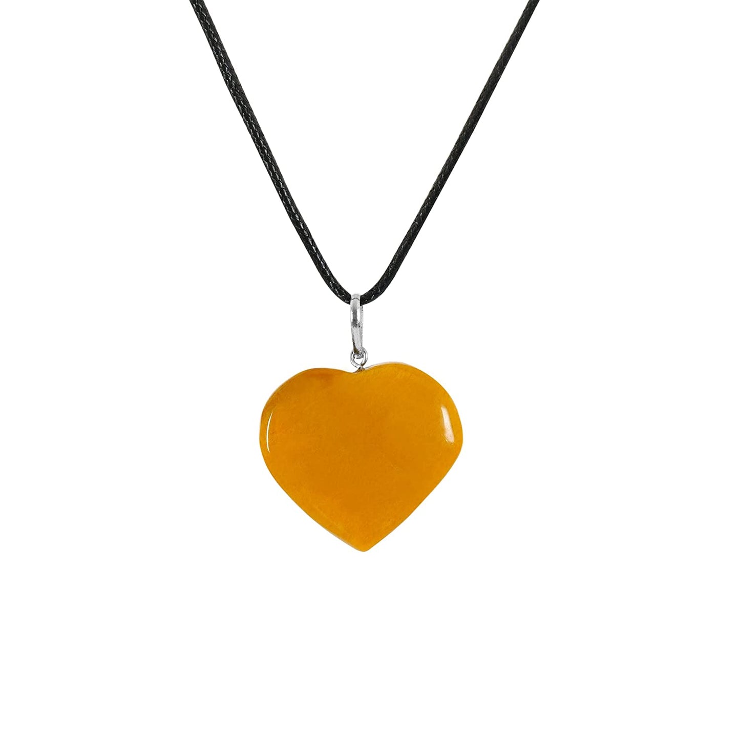 Yellow Aventurine Stones and Crystals Gemstone Heart Pendant for Women