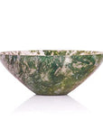 Moss Agate Healing Crystal Decorative Bowl for Spirituality