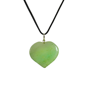Green Jade Tree of life crystal necklace Heart Pendant for women