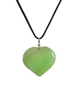 Green Jade Tree of life crystal necklace Heart Pendant for women