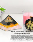 Triple Protection Crystal Pyramid for Heaing and Positivity