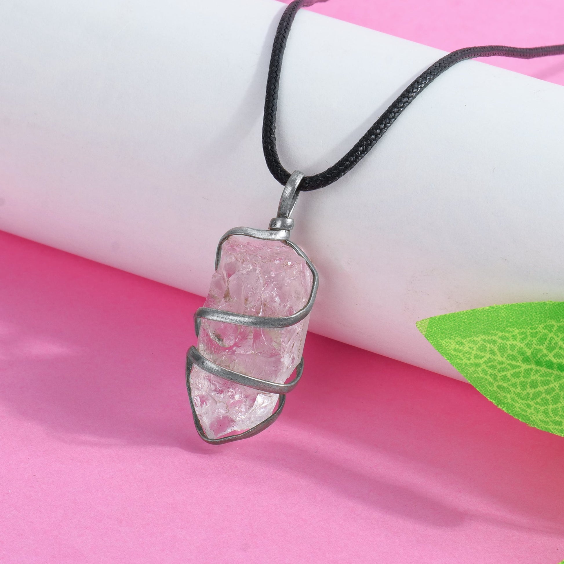 Clear Quartz Crystal Pendant - Raw Clear Quartz Pendant - Clear Quartz Stone - Size 1-1.5 Inches