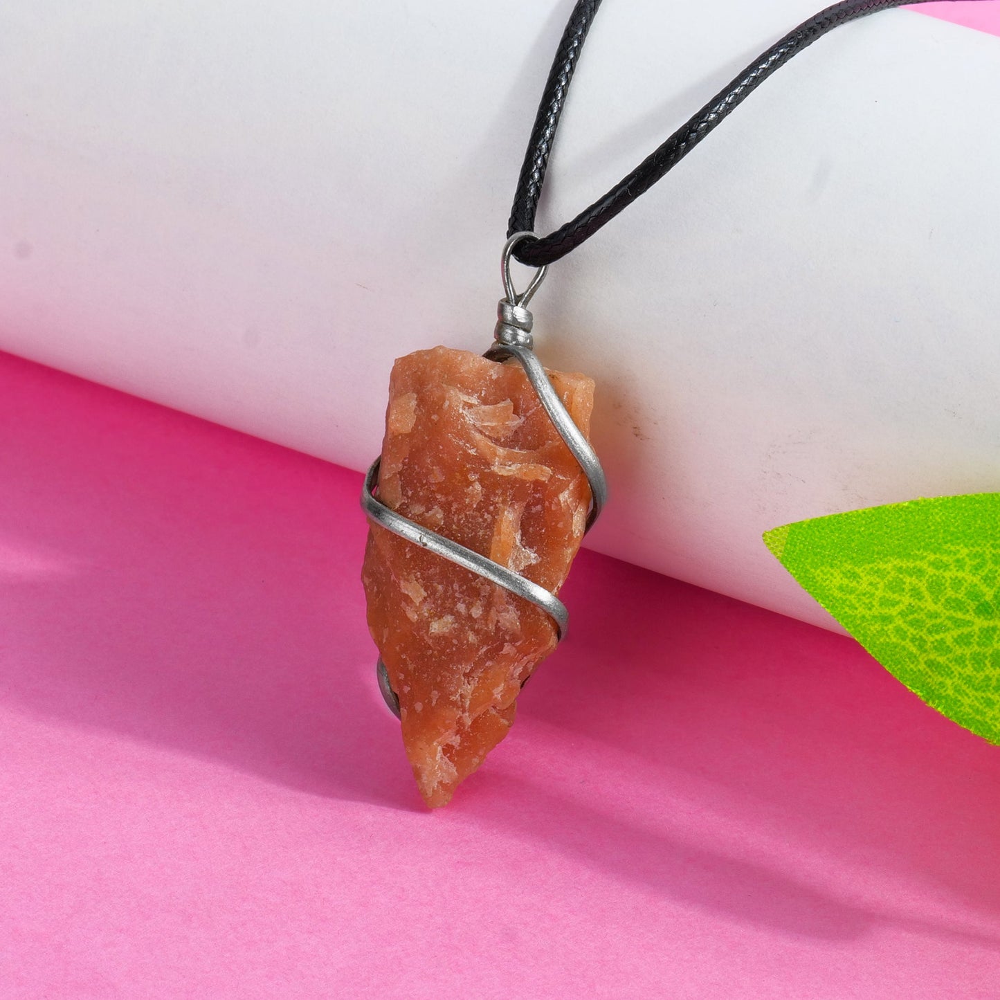 Peach Moonstone Pendant - Peach Moonstone Healing - Moon Stone Crystal - Size 1-1.5 Inches