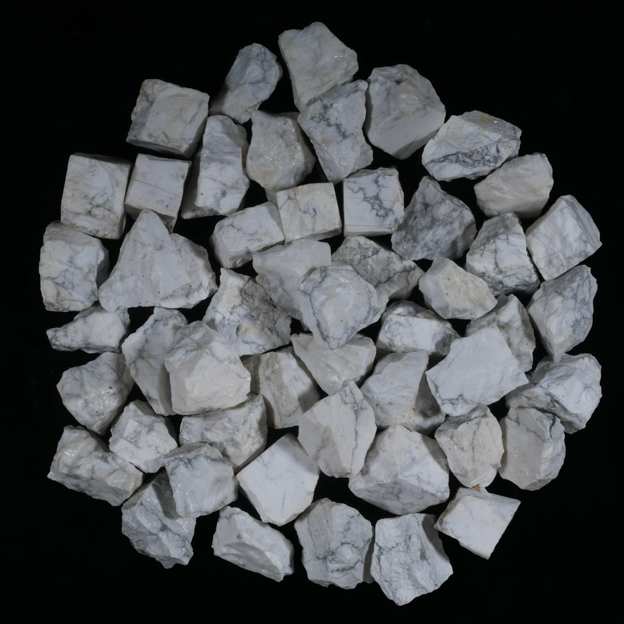 1 Lb Raw White Howlite - Raw Gemstones For Tumbling - Raw Rock Crystal - Bulk Raw Stones - Crystal Gift Set
