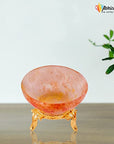 Handmade Red Aventurine Crystal Bowl - Chakra Balancing Home Decor