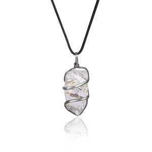 Clear Quartz Healing Crystal Necklace for Women