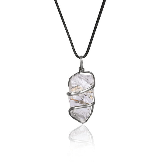 Clear Quartz Healing Crystal Necklace for Women