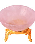 Rose Quartz Crystal Bowl - Chakra Stones - Handmade Gift