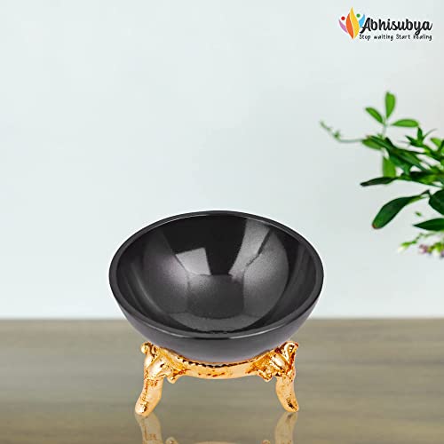 Black Tourmaline Crystal Bowl - Handmade Decor