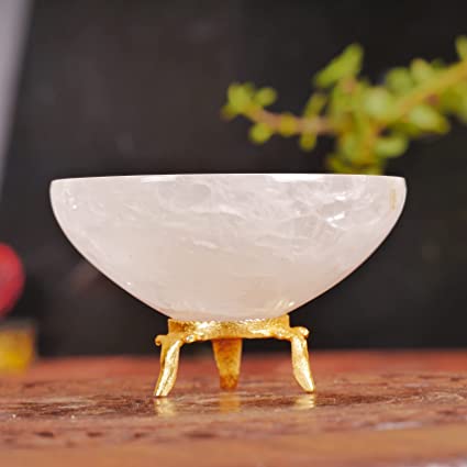 Harmony and Balance: Clear Quartz Chakra Stone Decorative Bowl