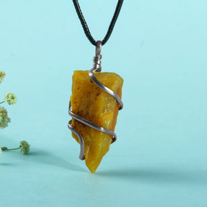 Yellow Aventurine Stone - Healing Pendant - Raw Crystal Pendant - Size 1-1.5 Inches