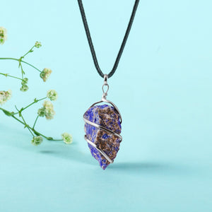 Lapis Lazuli Crystal Necklace - Lapis Stone Necklace - Lapis Lazuli Stone - 1-1.5 Inches