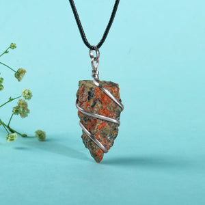 Unakite Gemstone - Crystal Pendant Necklace - Healing Crystal Pendants - Size 1-1.5 Inches