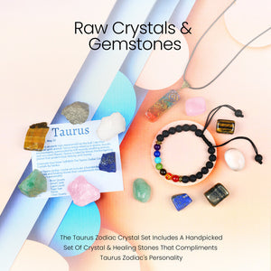 Taurus Zodiac Crystal Kit & Gifts - Healing Crystals for Women & Men