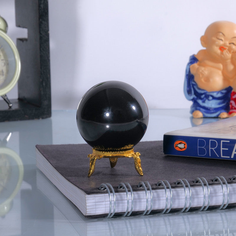 Black Tourmaline Gemstone Spheres Crystal Orb as Feng Shui Ball