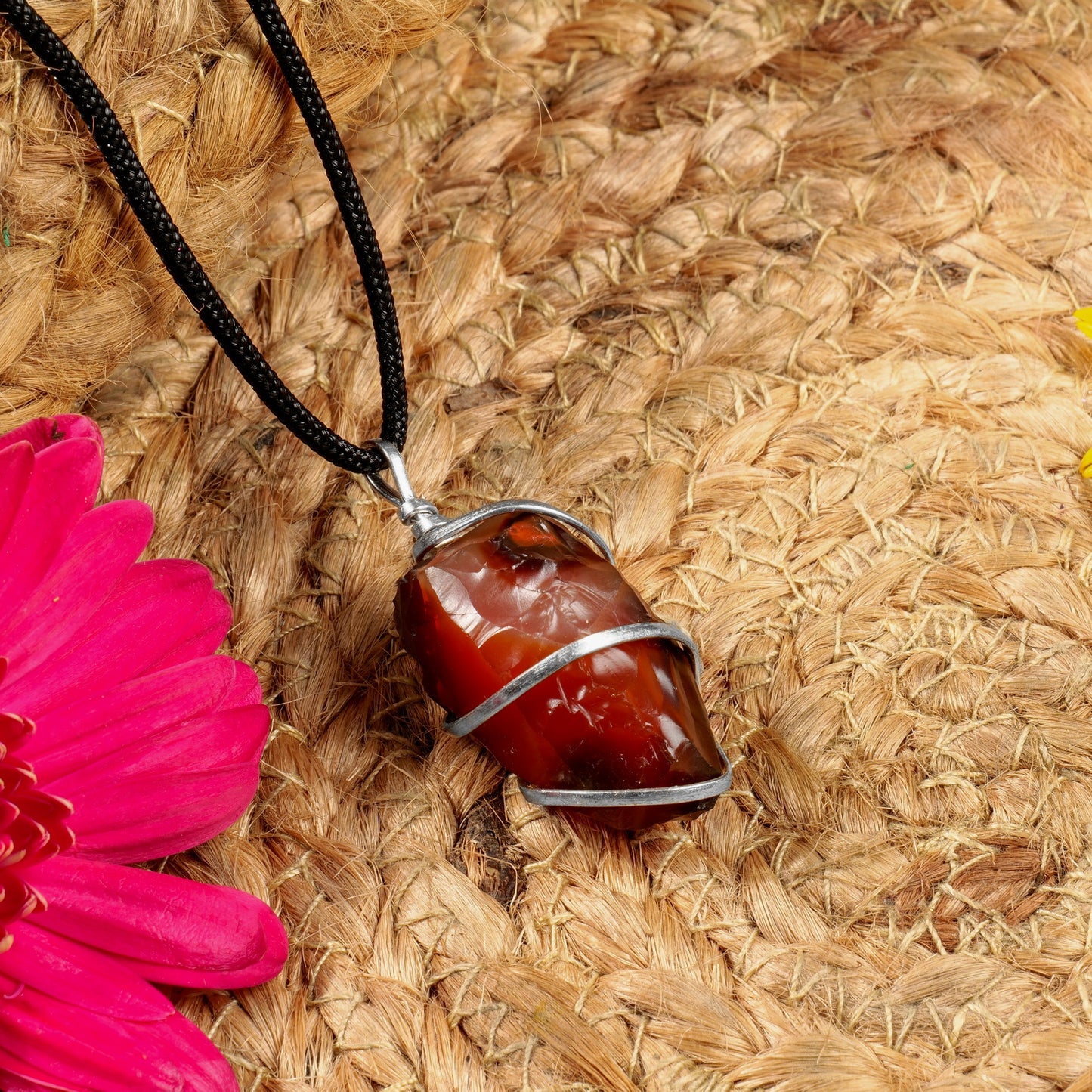 Red Carnelian Crystal Pendant - Crystal Pendant - Carnelian Necklace Pendant - Size 1-1.5 Inches