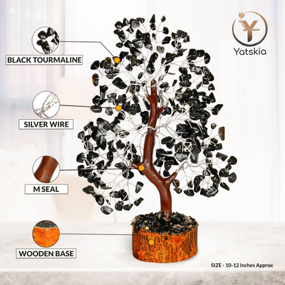 Black Tourmaline Crystal - Black Crystal Tree - Crystals and Gemstones - Good Luck Gifts