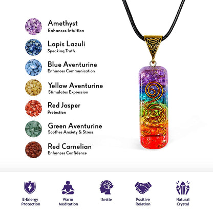 Seven Chakra Bracelet and Necklace Set Healing Gift Set for Women & Men