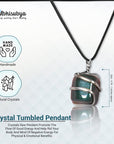Natural Rhodonite Gemstone Chakra Pendant Necklace Gift