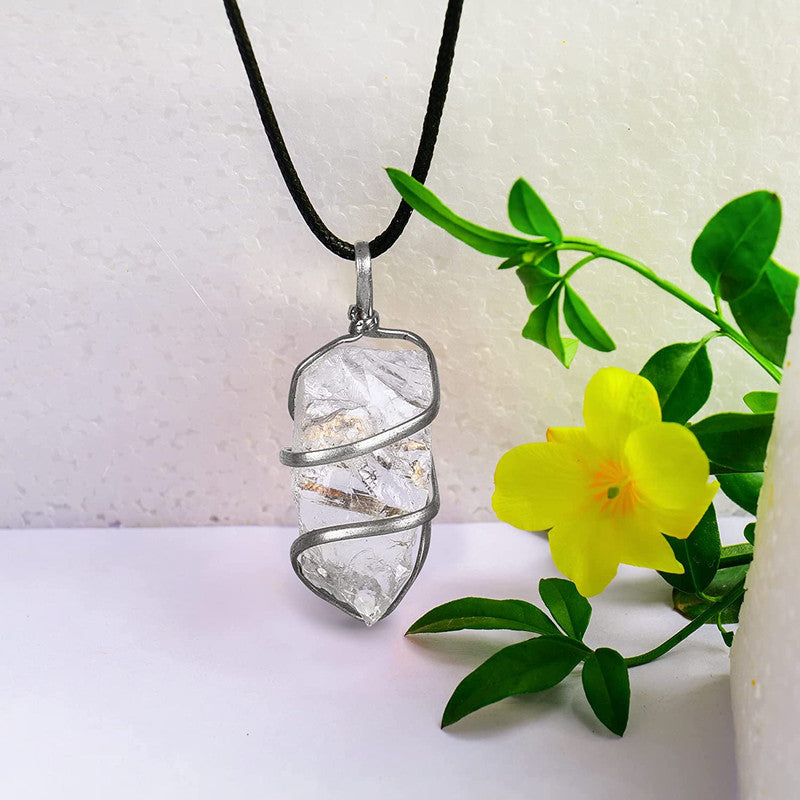 Clear Quartz Healing Crystal Necklace for Women