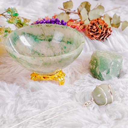 Serenity and Abundance: Green Jade Crystal Bowl