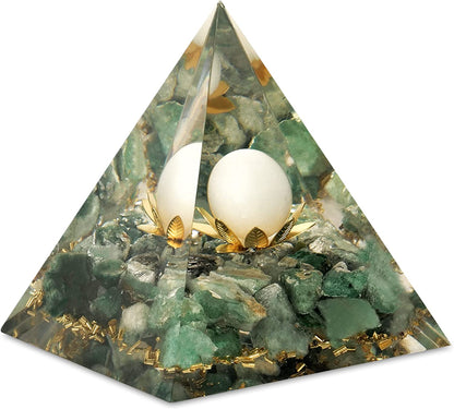 Moonstone Crystal Orgone Pyramid for Healing & Positivity